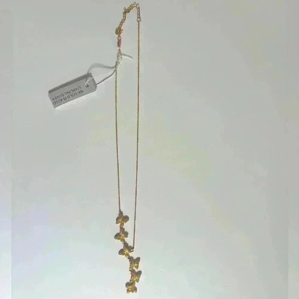 Rachel Zoe 18k Gold Plated Butterfly Necklace